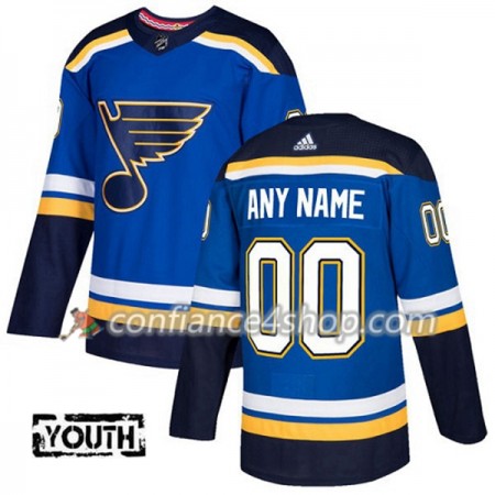 Adidas Maillot de Hockey St. Louis Blues Personnaliser 2017-2018 Bleu Authentic - Enfant
